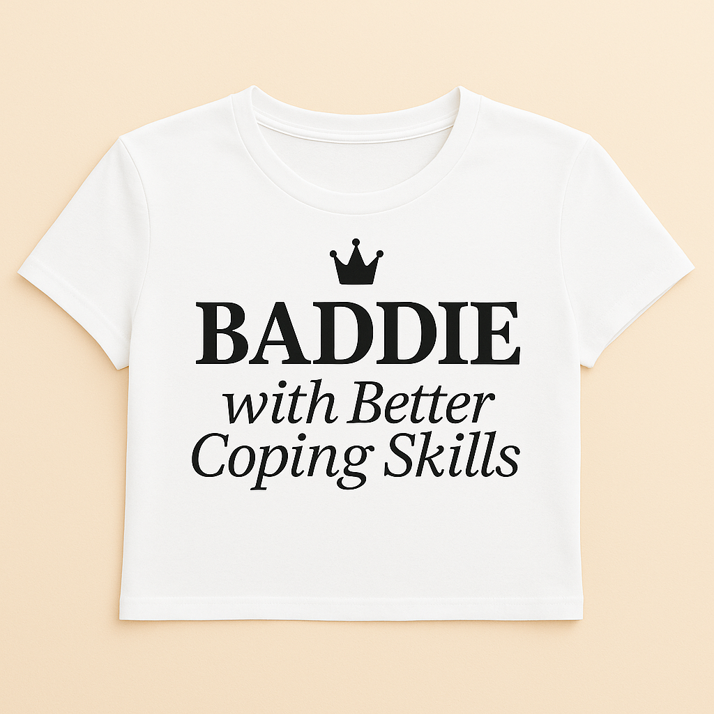 Cute Baddie ADHD Short Crop Tee