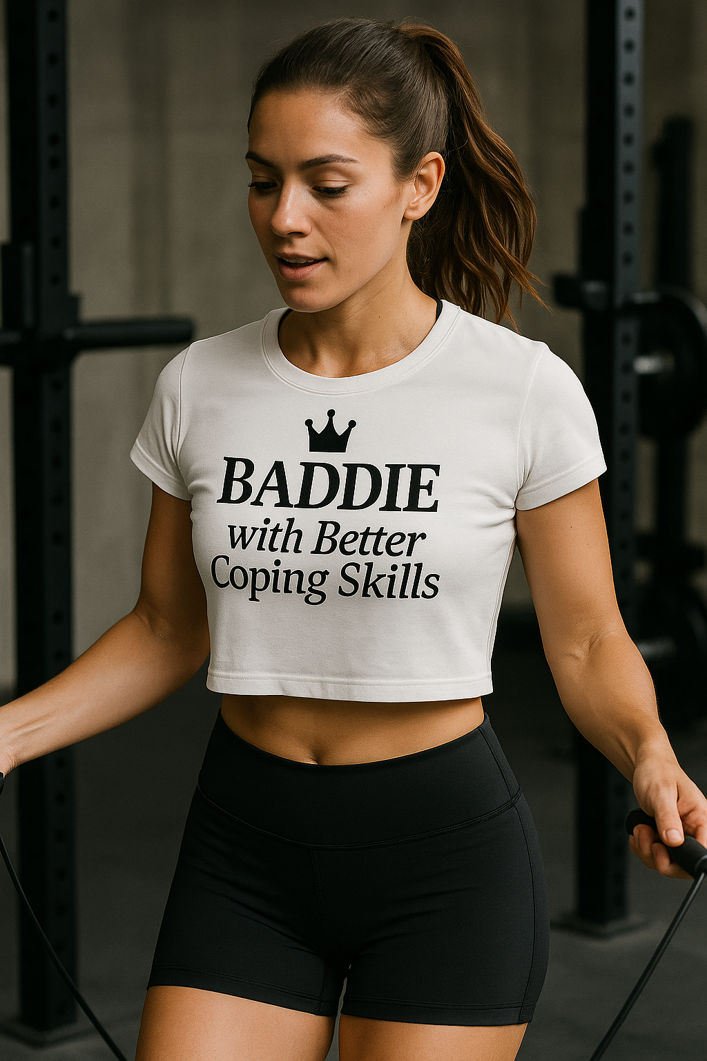 Cute Baddie ADHD Short Crop Tee