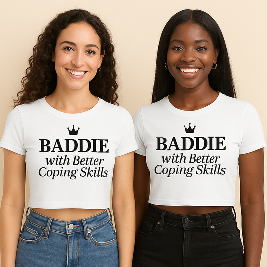 Cute Baddie ADHD Short Crop Tee